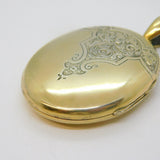 Victorian Sterling Silver Gilt Aesthetic Floral Sweetheart Locket Antique c1890s