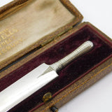 Edwardian Boxed Cast Sterling Silver Cricket Bat Antique 1910 Chester