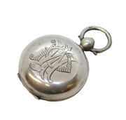 Edwardian Sterling Silver Monogram Sovereign Case Antique 1904 Birmingham