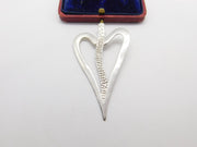 Monili Sterling Silver Large Heart Form Pendant Vintage c2000