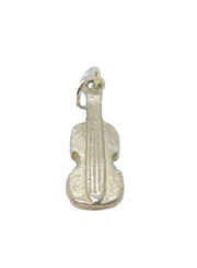 Sterling Silver Cello Or Double Bass Music Interest Charm Pendant Vintage c1970