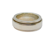 Sterling Silver Chunky Spinning Band Ring Contemporary c2000 Size R