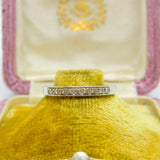 9ct White Gold & Diamond Set Half Eternity Ring Vintage c1990 London