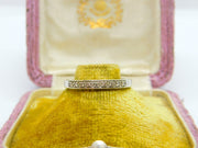 9ct White Gold & Diamond Set Half Eternity Ring Vintage c1990 London
