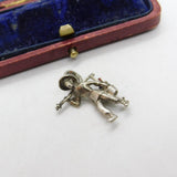 Sterling Silver Worker in the Field Charm Pendant Vintage c1970