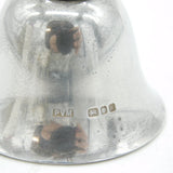 Sterling Silver Wooden Handled Small Dinner Bell Vintage 1984 London