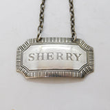 Sterling Silver Sherry Decanter Label Vintage 1984 Birmingham