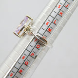 Sterling Silver Pale Amethyst & White Sapphire Dress Ring Vintage c1970 Size N