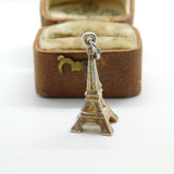 Sterling Silver Paris Eiffel Tower Charm Pendant Vintage c1970