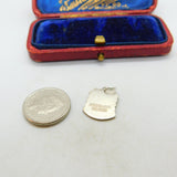 Sterling Silver and Enamel Travel Shield 'Widecombe' Charm Vintage c1970