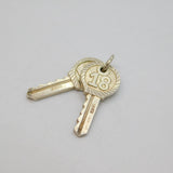Sterling Silver Pair Of 18th Birthday House Keys Charm Pendant Vintage c1970s