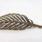 Shipton & Co Scottish Sterling Silver & Marcasite Fern Leaf Brooch Antique