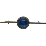 Sterling Silver Morpho Butterfly Wing Set Bar Brooch Antique c1930 Art Deco