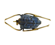 Victorian Egyptian Revival Sterling Silver Gilt Scarab Beetle Brooch Antique