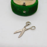 Sterling Silver Hairdressing Scissors Charm Pendant Vintage c1970