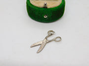 Sterling Silver Hairdressing Scissors Charm Pendant Vintage c1970