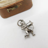 Sterling Silver Sagittarius the Archer Charm Pendant Vintage c1970