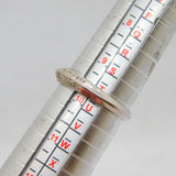 Sterling Silver Pave Set White Sapphire Peaked Ring Modern c2020 Size T 1/2