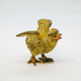 19th Century Cold Painted Vienna Bronze Baby Chick Figurine Antique c1860s