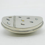 19th Century Silver Plated Shibayama Insect Decorated Snuff Box Antique