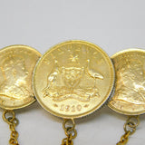 Australian King Edward VII Sixpence & Threepence Coin Brooch Antique 1910
