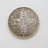 Queen Victoria .925 Silver 1883 Gothic Florin Coin Antique Fair Condition