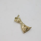 Sterling Silver Siamese Cat Charm Pendant Vintage c1970
