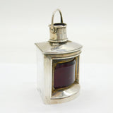 Victorian Novelty Sterling Silver Port Ship's Lantern Inkwell AF Antique 1899