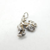 Sterling Silver Matador Bull Fighter Style Charm Pendant Vintage c1970