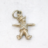 Sterling Silver Clown Entertainer Dancer Charm Pendant Vintage c1970