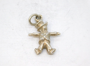 Sterling Silver Clown Entertainer Dancer Charm Pendant Vintage c1970