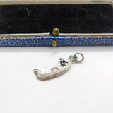 Sterling Silver Venetian Gondolier Charm Pendant Vintage c1970