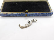 Sterling Silver Venetian Gondolier Charm Pendant Vintage c1970