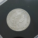 George III .925 Silver 1 Shilling & Sixpence Bank Token Antique 1811 VF-EF