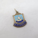 Sterling Silver Aldeburgh Enamel Shield Charm Pendant Vintage c1970