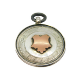 Gold On Sterling Silver Sporting Fob Medal Antique 1930 Birmingham