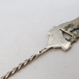 Sterling Silver Enamel Warwick Souvenir Spoon Antique 1923 Birmingham