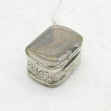 George III Sterling Silver & Crystal Mourning Vinaigrette Antique 1813 London