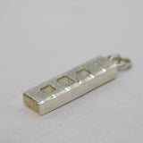 Sterling Silver Bullion Bar Ingot Pendant Vintage 1978 London