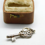 Sterling Silver 18th Birthday Key Charm Pendant Vintage c1970