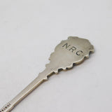 Edwardian Sterling Silver Enamel Terminal Rifle Target Teaspoon Antique 1904