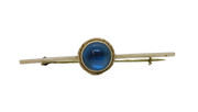 Sterling Silver Morpho Butterfly Wing Set Bar Brooch Pin Antique c1930s