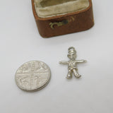 Sterling Silver Scarecrow Charm Pendant Vintage c1970