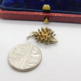 Sterling Silver Prickly Hedgehog Charm Pendant Vintage c1970