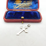Sterling Silver Little Crucifix Charm Pendant Vintage c1970