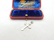 Sterling Silver Little Crucifix Charm Pendant Vintage c1970