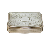 19th Century Dutch Sterling Silver Floral Snuff Box Antique c1820s
