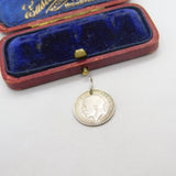 Sterling Silver Authentic Threepence Coin George V Charm 1916
