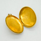 Victorian Gold Plated Floral Pattern Sweetheart Locket Antique c1880s