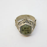 20th Century White Metal Insect Form Intaglio Seal Signet Ring Antique c1920